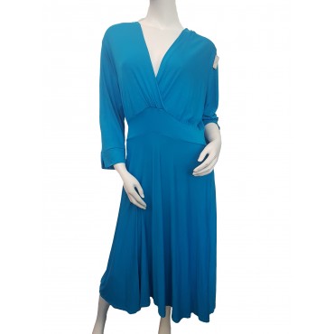 Robe jersey turquoise