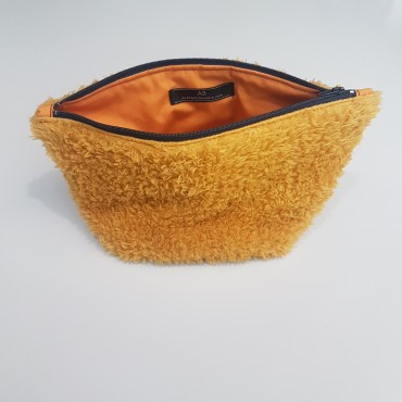 Trousse tissu Pilou moutarde