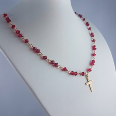 Collier croix Gold filled