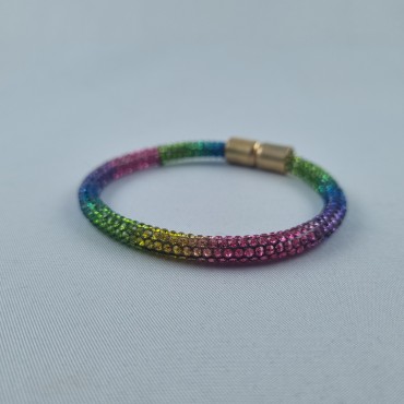 Bracelet strass multicolores