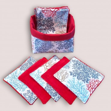 copy of lot de 5 Lingette Fleurs